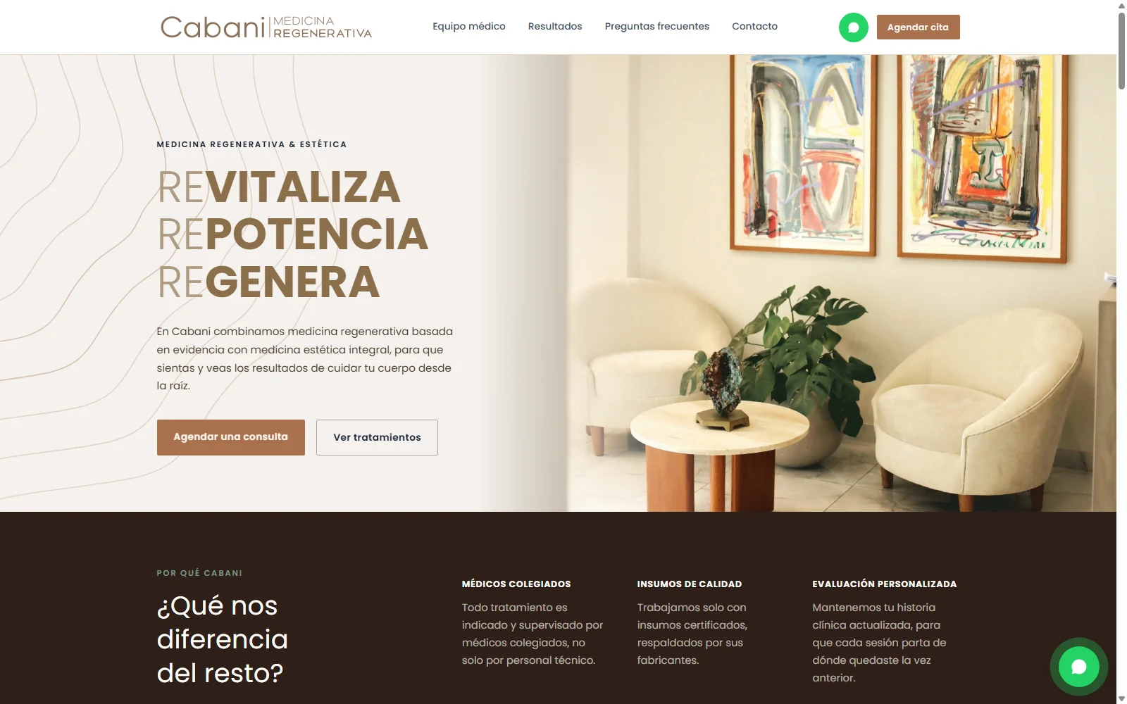 Portada de la web de Cabani