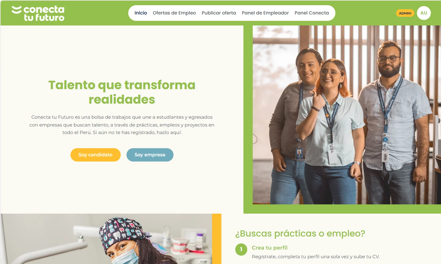 Portada de la plataforma Conecta tu Futuro